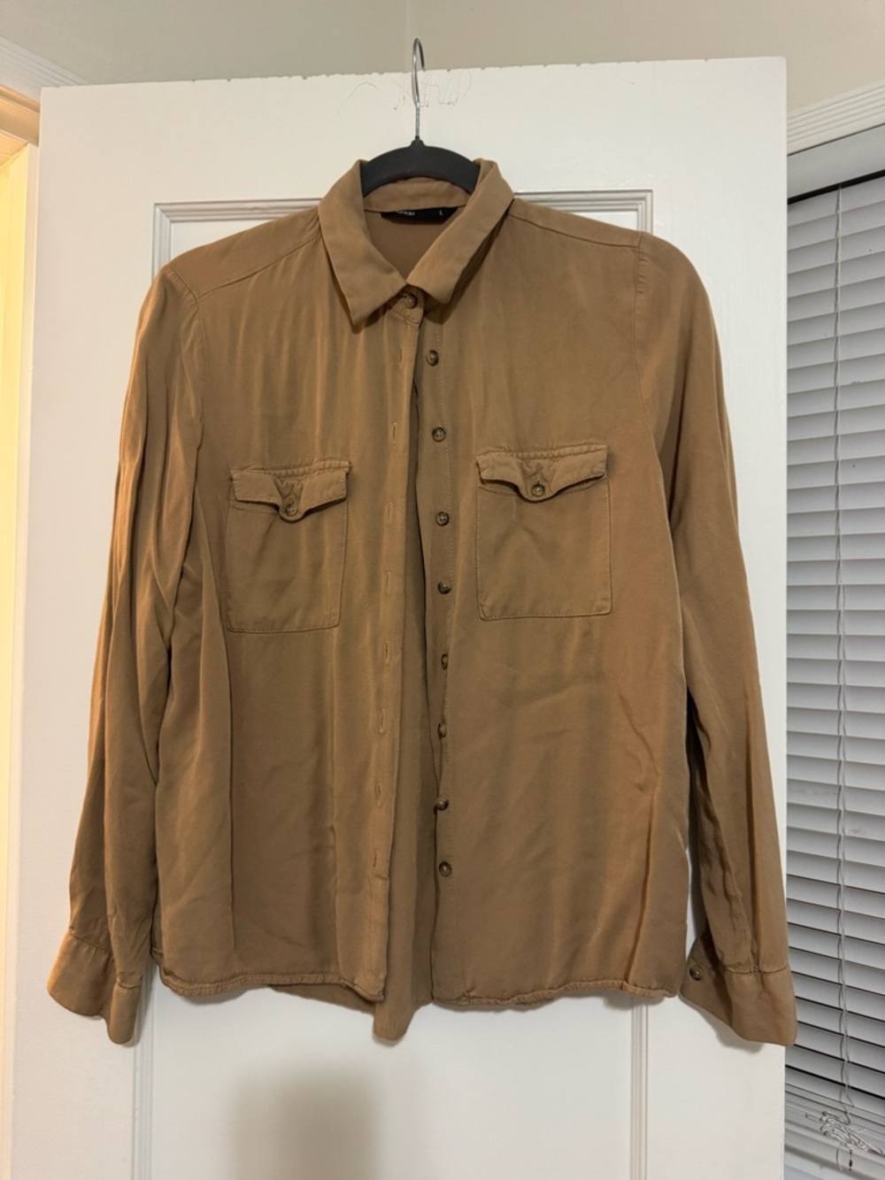 Women's Lightweight Tan Tunic Blouse